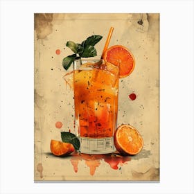 Orange Juice Cocktail 9 Canvas Print