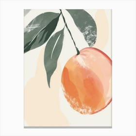Peaches Close Up Illustration 2 Canvas Print