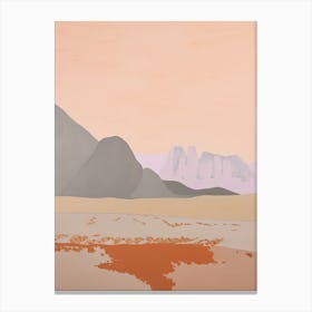 Gobi Desert   Asia, Contemporary Abstract Illustration 4 Canvas Print