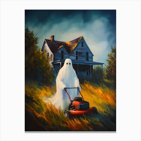 Ghost Lawn Mower 1 Canvas Print