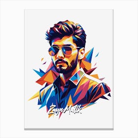 Zayn Malik One Direction 02 Portrait Music Icon WPAP Pop Art Canvas Print