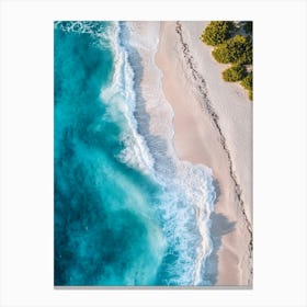 Aerial View Of A Tropical Beach 7 Canvas Print