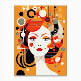 Abstract Painting or pretty woman Canvas Print