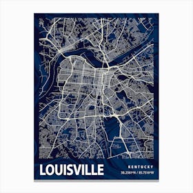 Louisville Crocus Marble Map Canvas Print