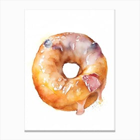 Apple Fritter Donut Cute Neon 4 Canvas Print