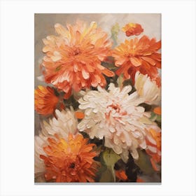 Fall Flower Painting Chrysanthemum 4 Canvas Print