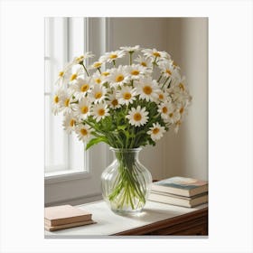 Daisies In A Vase 4 Canvas Print