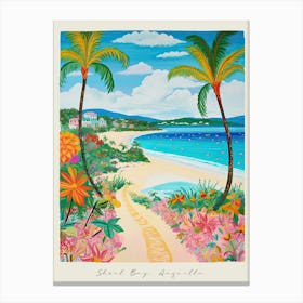 Poster Of Shoal Bay, Anguilla, Matisse And Rousseau Style 4 Canvas Print