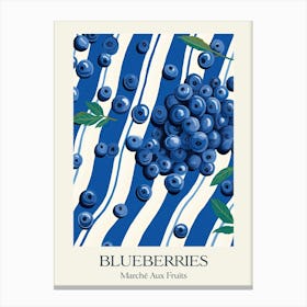 Marche Aux Fruits Blueberries Fruit Summer Illustration 4 Canvas Print