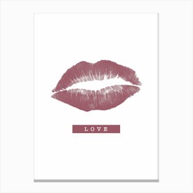 Lips Purple Love Canvas Print