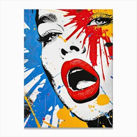 Pop Art Girl Canvas Print