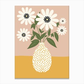 Flower Arrangement In Vase | 03 – Yellow Canvas Print