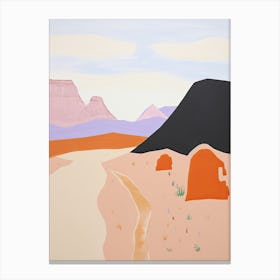 Syrian Desert   Middle East, Contemporary Abstract Illustration 4 Canvas Print