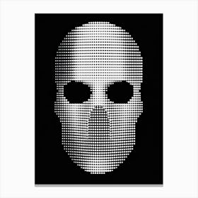 Pixelated Skull Canvas Print