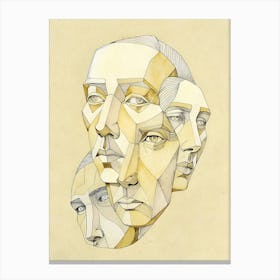 Cubist Faces Canvas Print