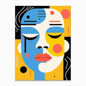 Face Pattern Illustration 1 Canvas Print