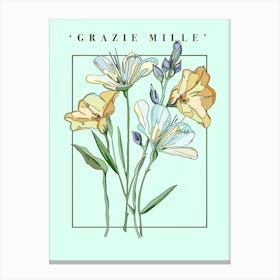 Grazie Mille Canvas Print