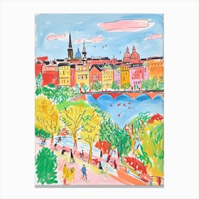 Budapest, Dreamy Storybook Illustration 2 Canvas Print