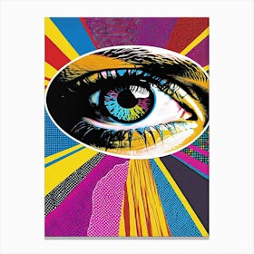 Eye pop art. Expressive Eye Pop Art: A Vibrant Exploration of Vision and Emotion Canvas Print