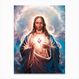 Jesus with Sacred Heart Canvas Print