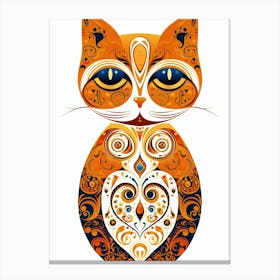 Funky Orange Cat Canvas Print