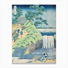 Fall Of Aoiga Oka, Yedo, Katsushika Hokusai Canvas Print