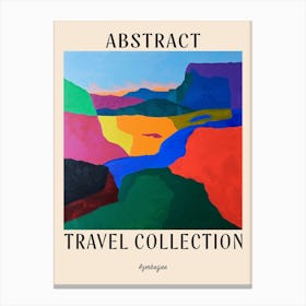 Abstract Travel Collection Poster Azerbaijan Canvas Print