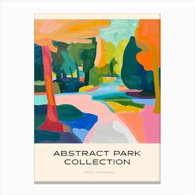 Abstract Park Collection Poster Parc Monceau Paris France 2 Canvas Print