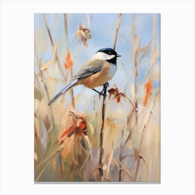 Bird Painting Carolina Chickadee 1 Canvas Print