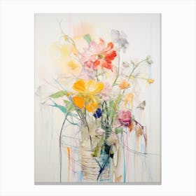 Abstract Flower Painting Everlasting Flower 1 Canvas Print