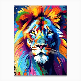 Lion Art Painting Abstract Art 3 Canvas Print