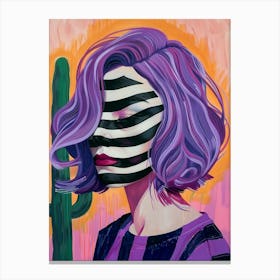 Cactus Girl Canvas Print