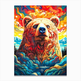 Cosmos Forest Moutain Animal 2 Canvas Print