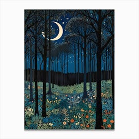 William Morris Night In The Woods 21 Canvas Print