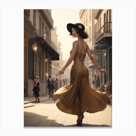 Woman In A Dress Canvas Print