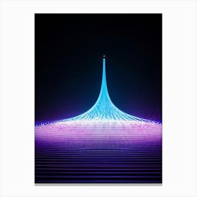 Abstract Vector Representation Of A Futuristic Concept Warp Lines Glowing With Neon Hues Converging (2) Canvas Print