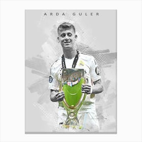 Arda Guler Real Madrid Super Cup Drawing Canvas Print