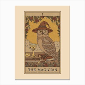 The Magician - Owls Tarot Canvas Print