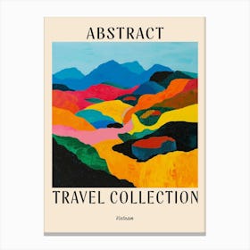 Abstract Travel Collection Poster Vietnam 3 Canvas Print