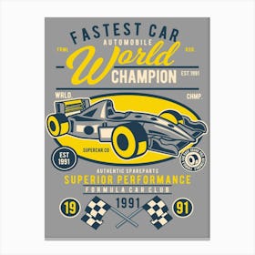 Fastest Car 1 Canvas Print