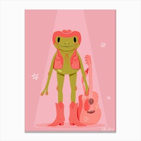 Country & Western Frog Canvas Print