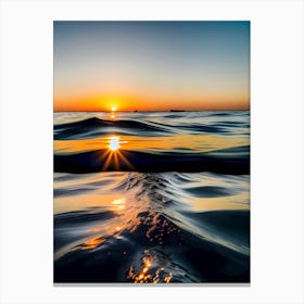 Sunrise Over The Ocean-Reimagined 4 Canvas Print