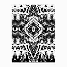 Abstract Black And White Pattern 4 Canvas Print