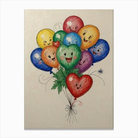 Happy Balloons 1 Canvas Print