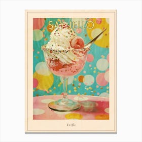 Kitsch Trifle Jelly Retro Collage 3 Poster Canvas Print