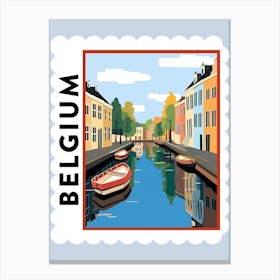 Belgium 1 Travel Stamp Poster Canvas Print