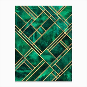 Emerald Blocks Canvas Print