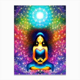 Meditating Woman Canvas Print