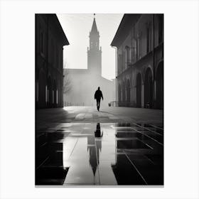Parma, Italy,  Black And White Analogue Photography  2 Canvas Print
