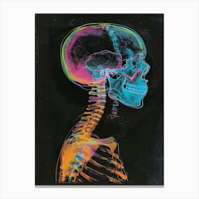 X - Ray Skull Canvas Print